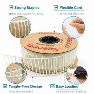 Étiquette universelle thermocollante en TPU écologique souple et élastique Booster GRS, taille universelle, fixation par épingle, 15-270 mm, recyclable - Product Image 2
