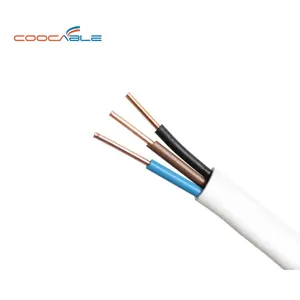 聚氯乙烯绝缘实心铜1.0毫米1.5毫米2.5毫米接地电缆双接地扁平电缆和电线