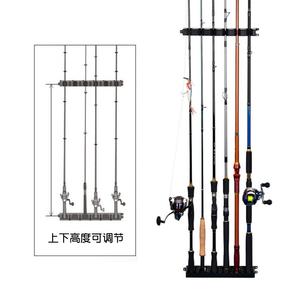 Support mural pour cannes à pêche, support de rangement en <span class=keywords><strong>plastique</strong></span> ABS, support de fixation, collection de cannes à pêche, 6 cannes à pêche - Product Image 3