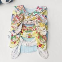 Bavoirs en mousseline 100 % coton à oreilles de lapin, antibactériens, lavables, unisexe, pour bébés et tout-petits, serviette anti-bave, lingette humide - Grande Vente