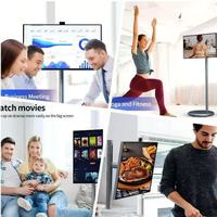Téléviseur intelligent 22 pouces sur pied, moderne, LED, avec fréquence de rafraîchissement de 120 Hz et écran tactile, téléviseur Android portable avec mobilité