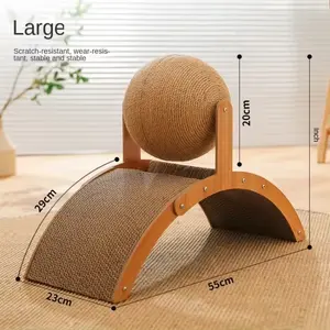 Placa de arranhar para gatos, brinquedo clássico de sisal, corda, bola, patas de gatinho, brinquedo para amassar, acessórios para gatos, brincar de papelão