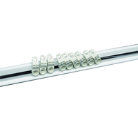 Rail de rideau métallique robuste sur mesure, type F, extensible, manuel, pour rideaux américains