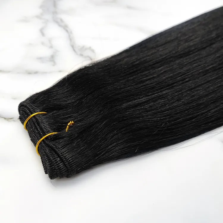 Hot Selling Machine Weft Hair Extensions Raw Brazilian Machine Double Weft Hair Extensions