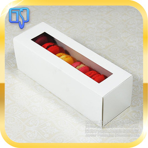 Fancy Trắng Cửa Sổ Giấy Cưới Ngọt Macron Bánh Trái Cây Bao Bì Hộp Với Tùy Chỉnh Macaroon Bao Bì Hộp Giấy Bin DwenDwen - Product Image 5