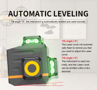 Niveau laser 3D automatique à auto-nivellement, professionnel, multi-cross, vert, magnétique, 5 points, outil de construction, nivel laser
