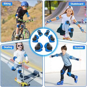 SeeMore - Juego de 6 Protectores Ajustables para Niños, Resistentes a Impactos, para Rodillas y Codos, para Patinaje, Ciclismo y Skateboarding - Product Image 4