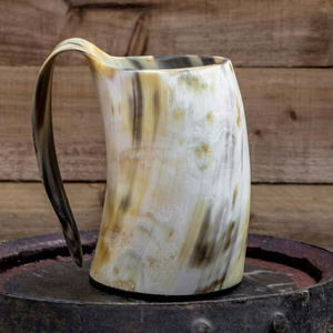 REHMAN CRAFT Handmade Natural Horn Drinking <b>Mug</b> Vintage Rustic Style Eco Friendly Beer Horn <b>Mug</b> From Uttar Pradesh for Weddings - Product Image 2