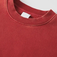 Logo personnalisé, logo brodé personnalisé, col rond, coton épais, unisexe, sweat-shirts et sweats à capuche en molleton de coton 400 g/m², pour hommes, effet délavé