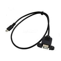 Estándar 0,5 M USB Micro 5Pin a BF Impresora Cable de extensión USB 2,0 Conector PVC Datos USB B Cable