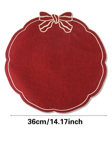Tovagliette in Tessuto con Fiocco Ricamato Tinta Unita, Decorazione per Tavola, Tovagliette Floreali per Uso Alberghiero <span class=keywords><strong>e</strong></span> Matrimoni - Product Image 4