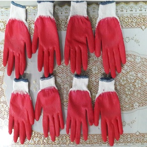 คุณภาพสูง Latex ครึ่งผ้าฝ้าย/โพลีเอสเตอร์ถุงมือ - Product Image 2