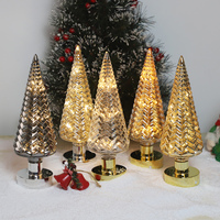 Dekorative schillernde Glas verzierung führte leuchten Dekor Weihnachten Weihnachts baum Innen Tischplatte Herzstück Lieferanten Verkauf zum Verkauf