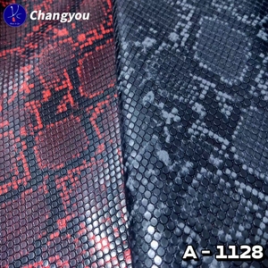 A-1128 Eco-friendly Brilhante <span class=keywords><strong>PU</strong></span> Couro Sintético Luxo Snakeskin Padrão Falso Couro <span class=keywords><strong>Material</strong></span> para Saco Elástico Artesanato Decorativo - Product Image 4