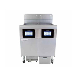 Friteuse électrique commerciale à double compartiment en acier inoxydable, entièrement automatique, équipement de restauration avec chariot de filtration d'huile intégré - Product Image 2