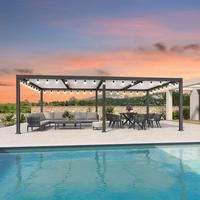 Gazebo de jardin moderne à toit rigide en aluminium alliage 6063-T5, anti-UV, résistant à la neige, étanche, motorisé, écologique, OEM ODM, vente en gros