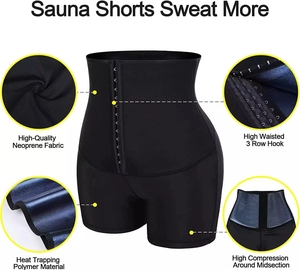 Shorts Capri Gainants et Amincissants pour Femmes, Taille Haute, Effet Sauna, Leggings de Fitness Sculptants - Product Image 4