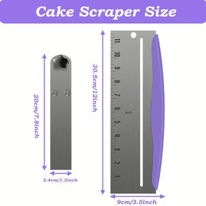Wholesale Stainless Steel Cake Turntables Smoother Adjustable Kitchen Frosting Spatula Mousse Cream Pastry Baking 12inches - Product Image 4