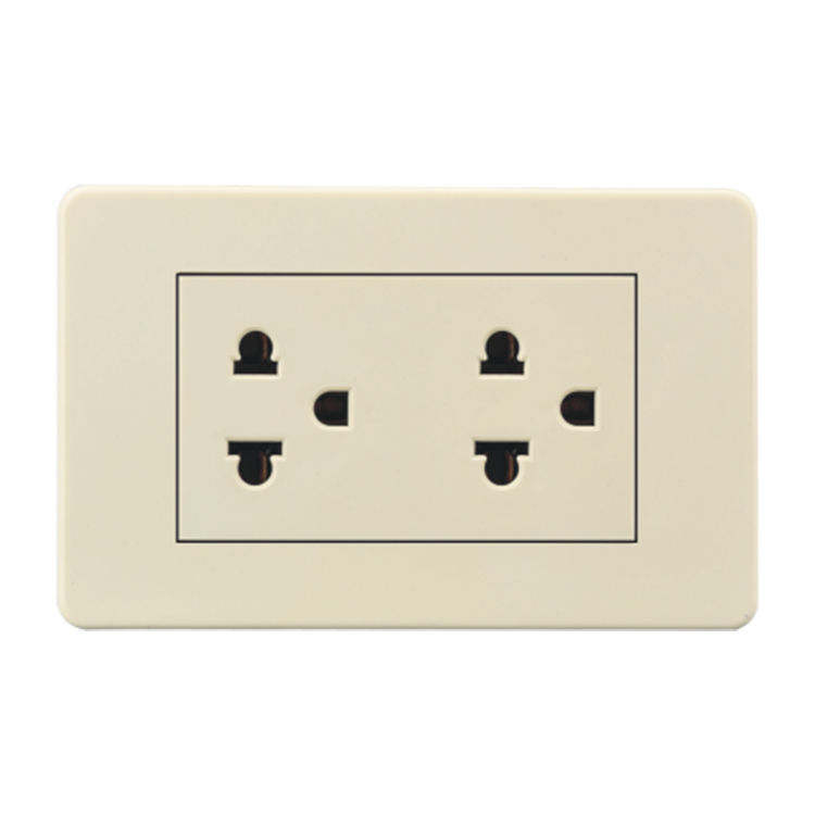 Hot Selling US Standard Modern Wall Switch and Socket Beige 1/2/3 Universal 10A Home Use Wall Socket