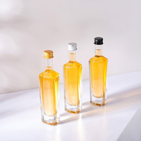Bouteille de spiritueux en verre transparente mini 50 ml vide avec bouchons à vis pour vodka, whisky, liqueur – Vente en gros usine