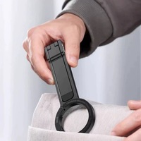 Support de téléphone magnétique en métal réglable multifonctionnel pliable pour diffusion en direct, trépied de bureau portable pour selfie avec conception à boucle