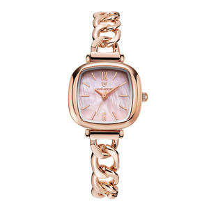 Reloj de cuarzo analógico Caven Denton Square con correa de acero inoxidable 3BAR resistente al agua, pulsera de moda para mujer - Product Image 4