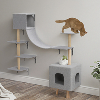 Plate-forme de hamac d'arbre de meubles de mur de chat en bois durable de Offres Spéciales pour l'escalade