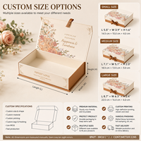Boîte Cadeau en Carton en Gros pour Mariage - Emballage de Faveur de Mariage Direct avec Doublure en Éponge, Carton Ivoire Pliable