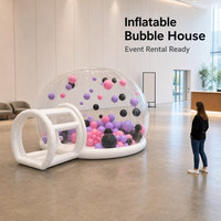Structure gonflable transparente en PVC, trampoline, piscine à balles, pour enfants, fête de jardin, extérieur
