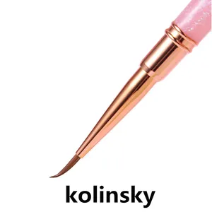 1/2PCS New Kolinsky Acrylic Nail <b>Brush</b> Purple Nails <b>Brush</b> Art Acrylic Pure Kolinsky Sable <b>Brush</b> 3D Painting Pen - Product Image 2
