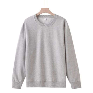 Fabricants de vêtements personnalisés printemps et automne 100% coton 360 grammes col rond à manches longues sweat décontracté couleur unie haut - Product Image 5