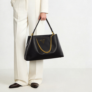 <span class=keywords><strong>Sac</strong></span> fourre-tout de luxe en grain de litchi pour femme avec chaîne, <span class=keywords><strong>sac</strong></span> à bandoulière à quincaillerie dorée et fermeture éclair, idéal pour iPad et essentiels quotidiens - Product Image 2