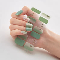 Autocollants pour ongles en gel 3D semi-durcis, autocollants pour ongles en feuille holographique, longue durée 14 jours, DIY Nail Art, OEM, étiquette privée personnalisée