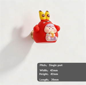 Poignées de meubles à thème Bob l'éponge, boutons en résine, poignée de tiroir de dessin animé pour la chambre des bébés et des enfants - Product Image 3