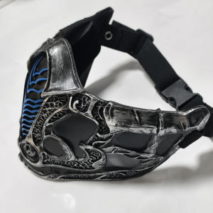 Máscara de <span class=keywords><strong>Samurai</strong></span> Japonesa de Resina con Luz LED Recargable, Decoración para la Cabeza para Cosplay de Halloween - Product Image 5