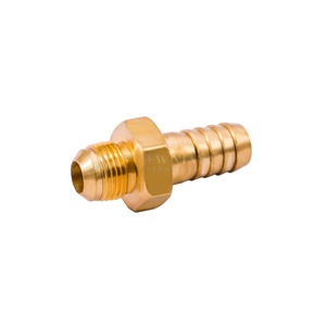 ข้อต่อทองเหลืองแรงดันสูง 3/8"*3/8" แบบตัวผู้ JIC 45 องศา °   ข้อต่อสายยางแบบปลายบานเกลียว BSPT สำหรับเรือยอชท์ ผลิตในไต้หวัน - Product Image 1