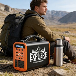 Station d'alimentation portable à onde sinusoïdale modifiée 300W, générateur solaire 170Wh 12.6V2, alimentation de secours d'urgence pour le camping en extérieur - Product Image 1