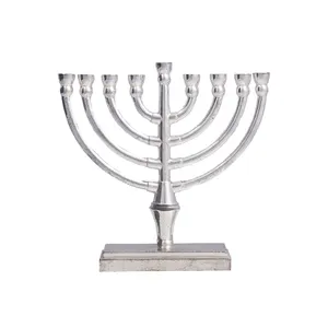 Estilo Europeu Candelabro Metal Ornamento Religioso 9 Cabeças Kerzenhalter Retro Hanukkah Menorahs