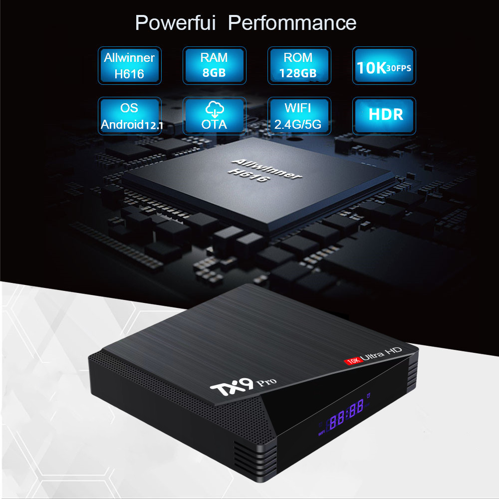 TX9 Pro 10K Ultra HD Android TV Box Caixa Decodificadora