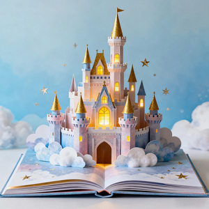 कस्टम गोल्ड फॉइल लोगो हार्ड कवर 3 डी पॉपअप बुक सस्ते कस्टम हार्डकवर किड्स बुक प्रिंटिंग - Product Image 1