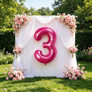 Party Love 80cm 12 Pcs Bag Numero Fuchsia N3 Balloon For celebrations memorable and stylish - Product Image 6