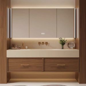 Nuevo lavabo inteligente de cerámica con diseño integrado sin juntas, combinado con mueble de baño, lavabo para lavarse las manos. - Product Image 4