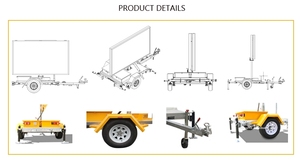 यातायात सुरक्षा एम्बर और 5-रंग आउटडोर पोर्टेबल ट्रेलर-माउंटेड vms एलईडी इलेक्ट्रॉनिक डिस्प्ले चर संदेश संकेत - Product Image 5