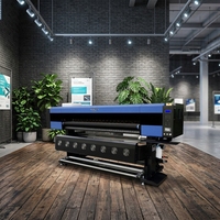 Imprimante à sublimation robuste de 1,8 m à 4 têtes I3200 avec système de dévidage à axe pneumatique pour papier de sublimation