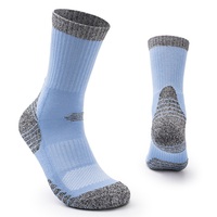 Chaussettes de randonnée en laine mérinos avec logo personnalisé, chaussettes de sport d'hiver chaudes et résistantes aux ampoules, avec coussin thermique épais pour les activités de plein air et le trekking