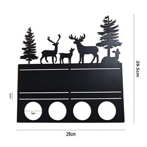 Gliway Forest Style Candle Holder Gift Cozy Light Home Decor Stable & Easy Setup Festival <b>Party</b> Atmosphere - Product Image 4