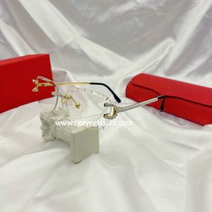 Kacamata Hitam Tanpa Bingkai Bentuk Persegi Panjang Kecil untuk Wanita, Kacamata Matahari Berhias Berlian Imitasi untuk Wanita, Model Vintage Trendi Terbaru 2023 - Product Image 4