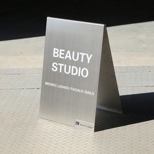 Custom Portable A-Frame <b>Double</b> <b>Sided</b> Slide-in Sidewalk Signboard Durable Outdoor Street Advertising Poster Board - Product Image 2