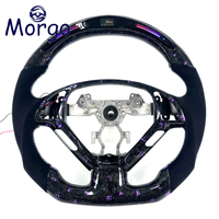 Volant sport en cuir suédé noir avec LED et fibre de carbone Morgo Infiniti G35/G37/G37X/G37S/G25, personnalisable, garantie 1 an