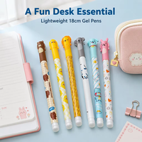 Stylo gel effaçable Kawaii mignon en forme d'animal 0,5 mm, stylo promotionnel en plastique de l'usine de Yiwu